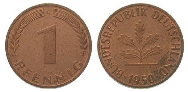 Đồng một pfennig là đồng xu nổi tiếng nhất nước Đức về vận hên